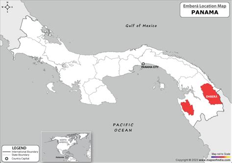 Where Is Embera Located In Panama Embera Location Map In The Panama