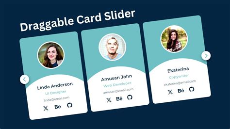 Create Draggable Card Slider Using Javascript Youtube