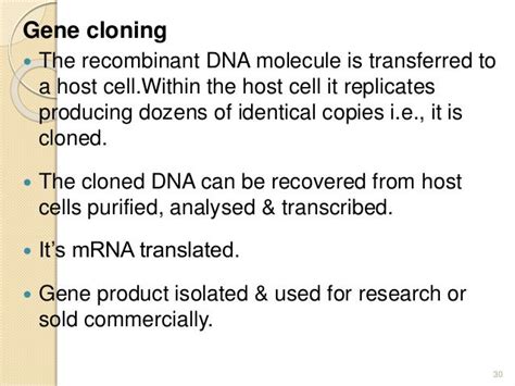 Recombinant Dna Technology Main Ppt