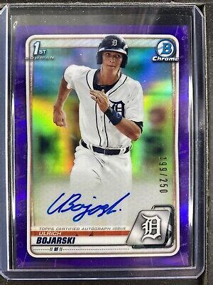 Bojarski Ulrich 2020 Bowman Chrome Prospect Autograph Purple