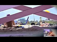Exhibitionist Wife 63 Tatiana Teasing Nude Beach Voyeur Cocks While