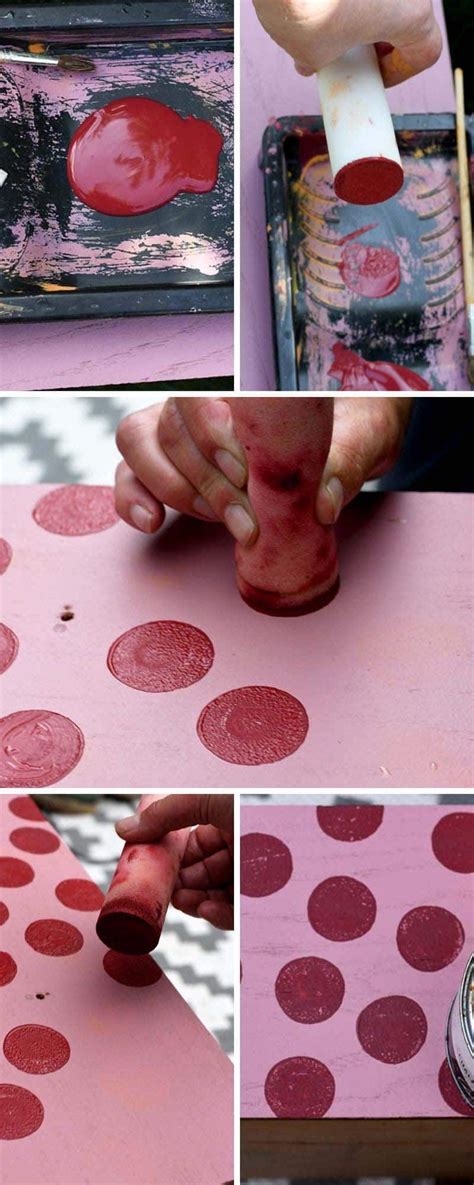 How To Paint Polka Dots On Old Furniture Using Chalk Paint Chalk