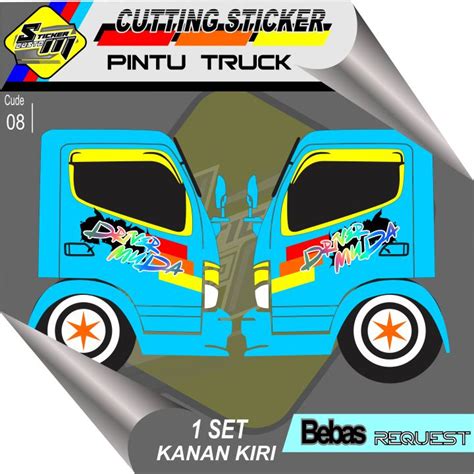 Cutting Sticker Pintu Samping Truck Canter Ragasa Hino Pickup Sp