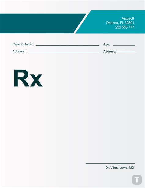 Free Prescription Templates Edit Online And Download