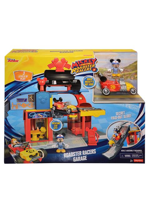 Mickey Roadster Racers Garage Toy Cars, Figures