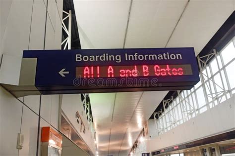 Airport Boarding Gate Sign Stock Image Image Of Assign 1143845