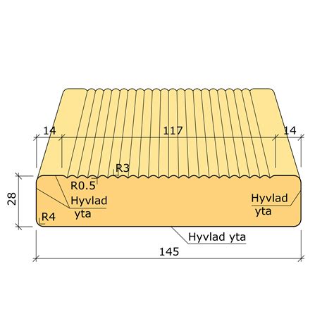 Rillad trall grön imp NTR AB G4 3 28 x 145 TräGuiden