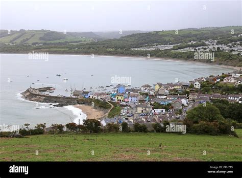 New Quay From Coast Path Cardigan Bay Ceredigion Wales Great