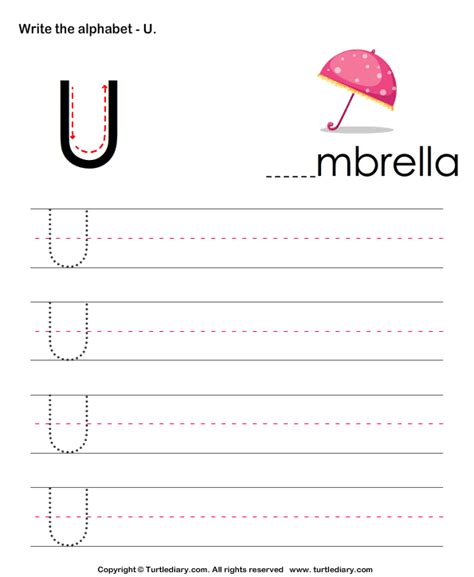 Uppercase Alphabet Writing Practice A Turtle Diary Worksheet