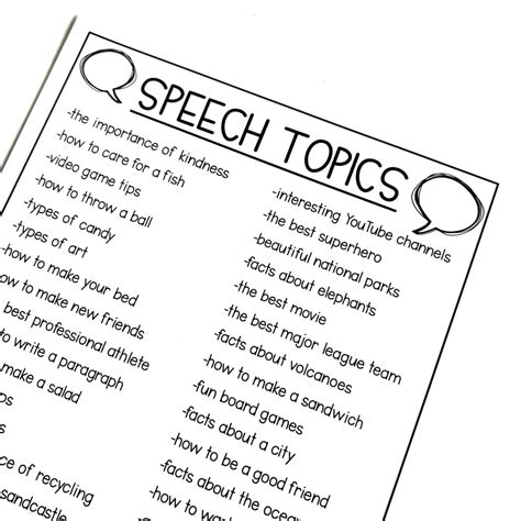 Unique And Fun Speech Topic Ideas For Students Literacy In Focus