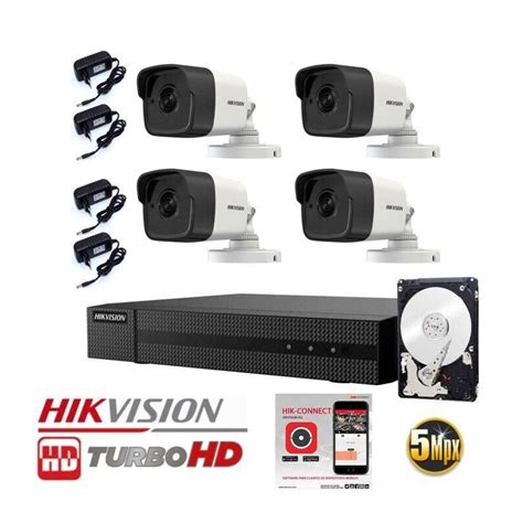 Kit Videosorveglianza Hikvision Dvr Canali Mpx Telecamere Bullet