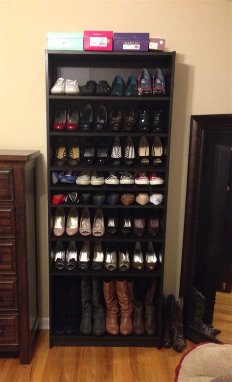 Ikea Billy Bookshelf Turned Into A Shoe Rack Works Beautifully