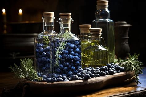 Premium Ai Image Clear Alcoholic Beverage Made From Juniper Berries