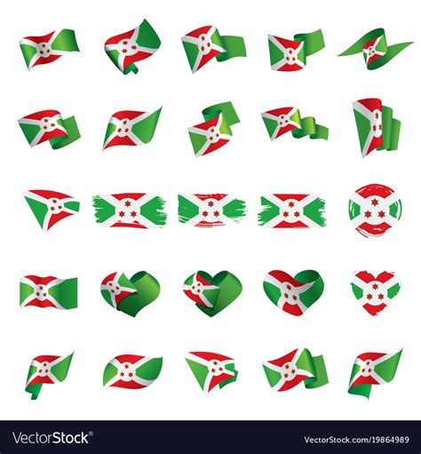 Burundi flag Royalty Free Vector Image - VectorStock