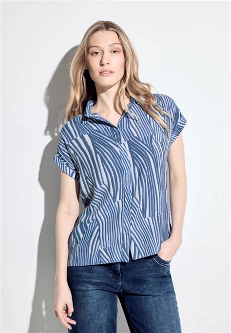 Cecil Gestreifte Bluse F R Damen In Blau Cecil