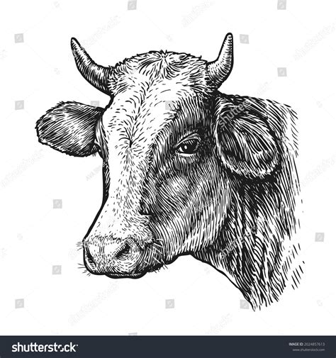 Cattle Head Drawing