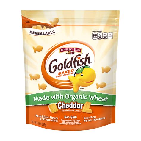 Goldfish® Cheddar Made With Organic Wheat Baked Snack Crackers