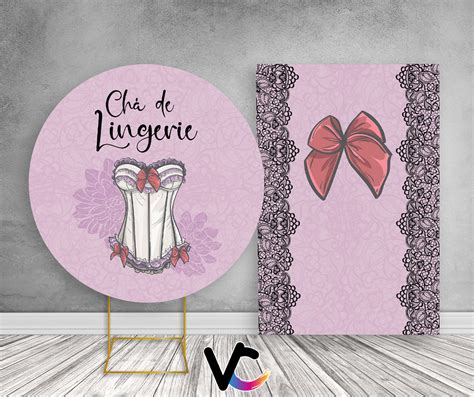 Painel Redondo Painel Vertical Chá Lingerie Corpete Laços Via