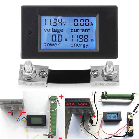 Acquista A Dc Digital Multifunction Power Meter Energy Monitor