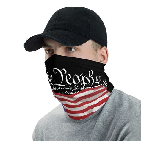 We The People American Flag Patriotic Neck Gaiter Face Etsy