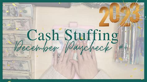 Final December Cash Stuffing Bills Binder And Cash Envelopes Large Debt Payment Youtube