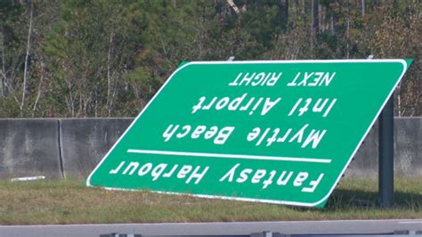 Scdot Still Working To Repair Signs Damaged In Hurricanes Dorian And