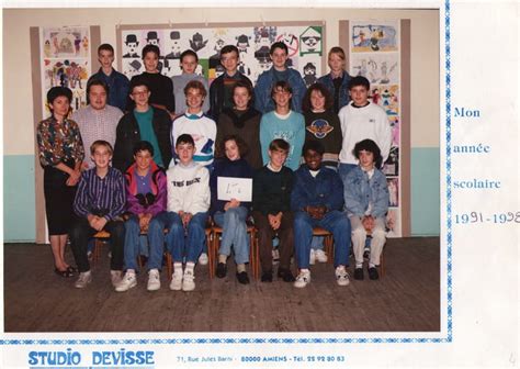 Photo de classe 4ieme de 1991 Collège Auguste Janvier Copains d avant