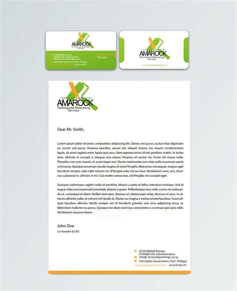 Entry 10 By GhaithAlabid For Design A Letterhead And Business Cards