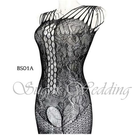 Jual Body Stocking Seksi Lingerie Jaring Open Crotch Hitam Bs A Kota Surabaya Sugar
