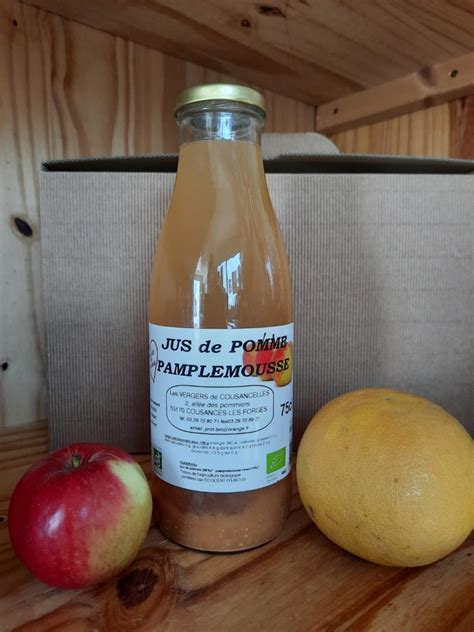 Pur Jus De Pomme Pamplemousse 75cl 1 U Les Vergers De Cousancelles