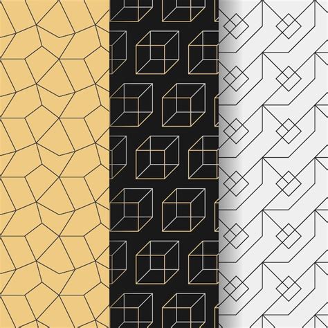 Free Vector Minimal Geometric Patterns Design