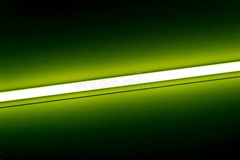 Neon Green Lights Abstract Background Glowing Diagonal Line Stock