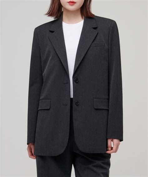 Musinsa Musinsa Standard Woman Womens Oversized Blazer Charcoal Gray