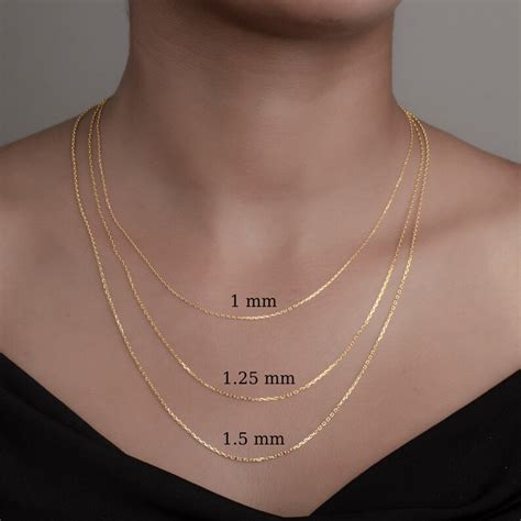 K Real Gold Chain Necklace For Women And Men Rollo Chain Round Box