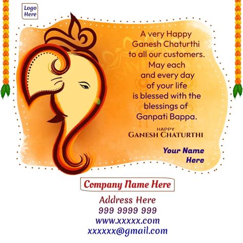 Happy Ganesh Chaturthi Wishes Template Postermywall