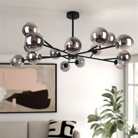 Burness Light Dimmable Sputnik Modern Linear Chandelier Bubble