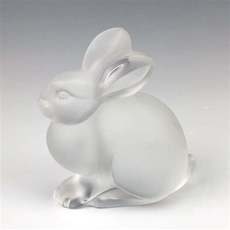 Bid Now Lalique Frosted Crystal Art Glass Rabbit Figurine January 3 0122 12 00 Pm Est