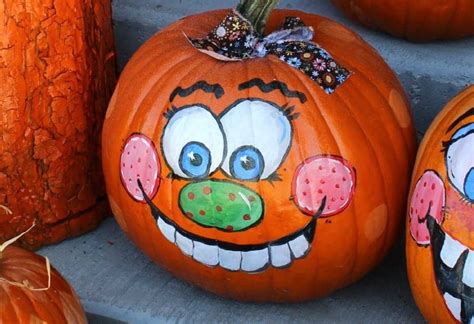 Painted Pumpkins A Girl And A Glue Gun