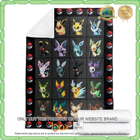 Hot Fleece Blanket Eevee Evolution Form Custom Pokemon Boxbox Branding Luxury T Shirts Online