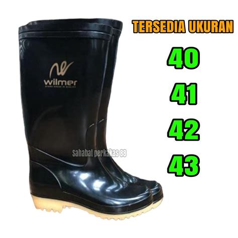 Jual Best Product CUCI GUDANG Sepatu Boots Karet Boot Hitam Pria