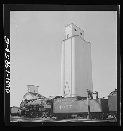 Kiowa Kansas Freight Train Pulling Out On The Atchison Topeka And