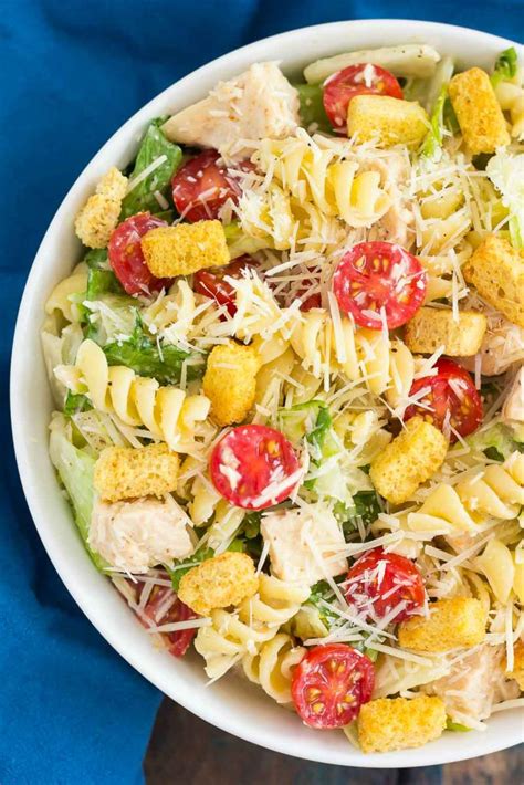 Chicken Caesar Pasta Salad Quick Easy Pumpkin N Spice