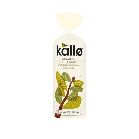 Kallo Lightly Salted Rice Cakes Organic 130g Klo015 Whole Range