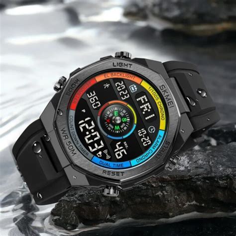 Skmei Sports Electronic Watch Mens Outdoor Military Waterproof