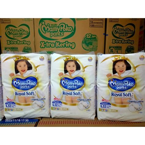 Jual Mamypoko Pants Royal Soft Organic Cotton L Pack Shopee