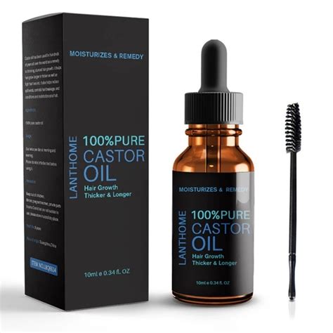 Lanthome Castor Oil Hair Eyebrow Eyelash Growth Essence Natural Plant