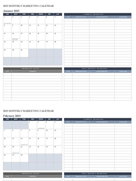 Monthly Marketing Calendar | PDF