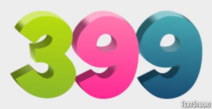 399 Text Effect and Logo Design Number