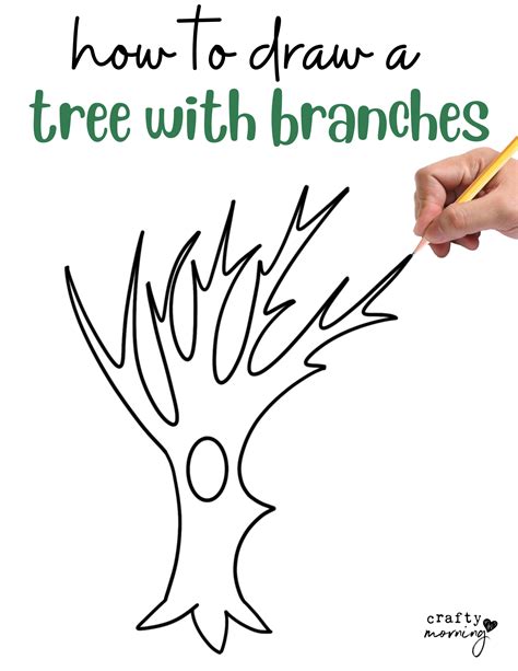 How To Draw A Tree Without Leaves Step By Step For Kids