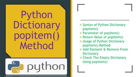 Python Dictionary Popitem Method Spark By {examples}